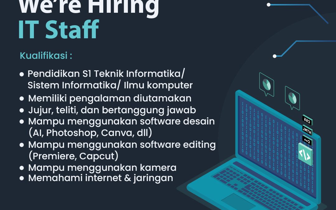 Lowongan Pekerjaan Staff IT