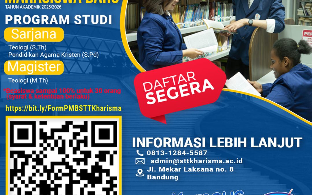 Penerimaan Mahasiswa Baru STT Kharisma TA 2025/ 2026